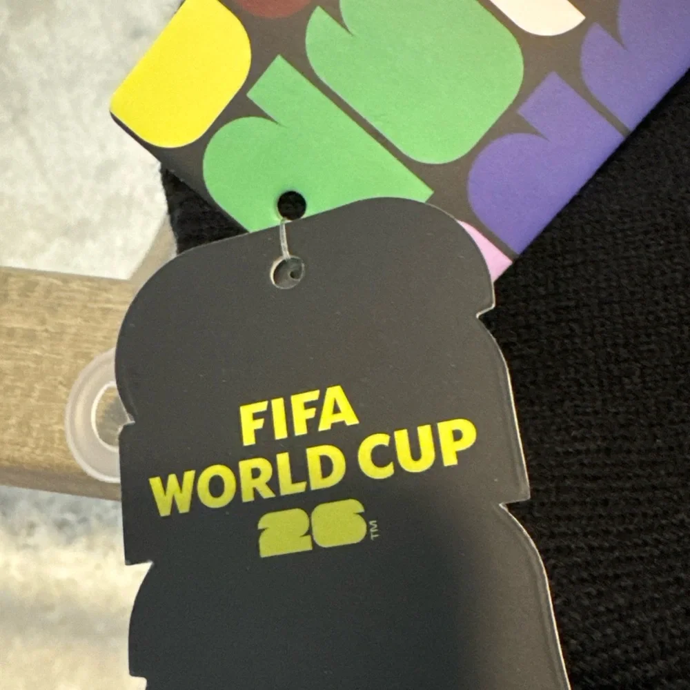 2026 BLACK FIFA Soccer World Cup Soccer Patch Beanie Hat CAN MEX USA MWT